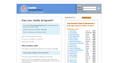 Desktop Screenshot of betterprogrammer.com